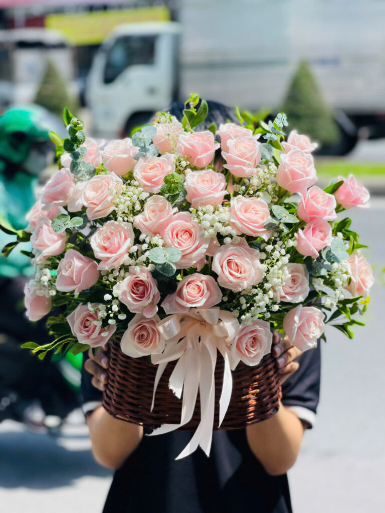 giỏ hoa đep tại Quảng Ngãi
