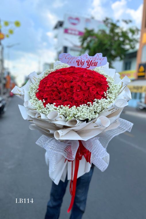 Bó hoa hồng đỏ tại Long Thành