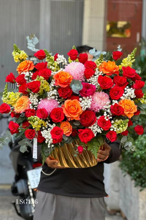 Giỏ hoa chúc mừng tại Huyện Xuân Lộc